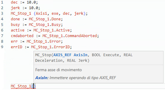 Esempio di testo strutturato MC_Stop