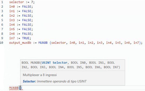 Esempio di Testo strutturato MUX8B