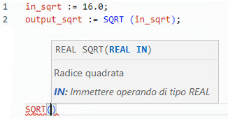 Esempio di Testo strutturato SQRT