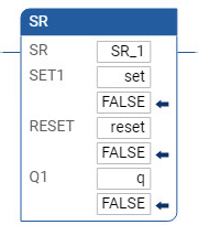 Esempio di programma Diagramma Ladder SR