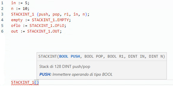 Esempio di Testo strutturato STACKINT