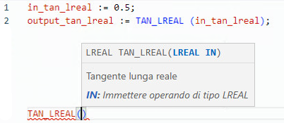 Esempio di Testo strutturato TAN_LREAL