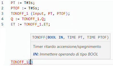 Esempio di Testo strutturato TONOFF
