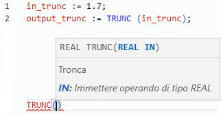 Esempio di Testo strutturato TRUNC