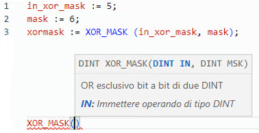 Esempio di Testo strutturato XOR_MASK