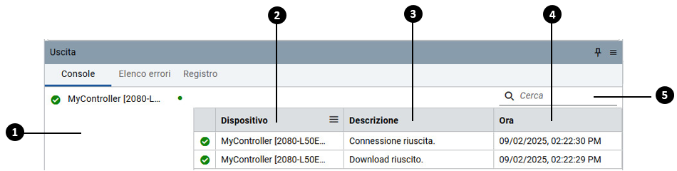 Riquadro uscita con didascalie