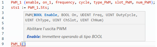 Esempio di Testo strutturato PWM