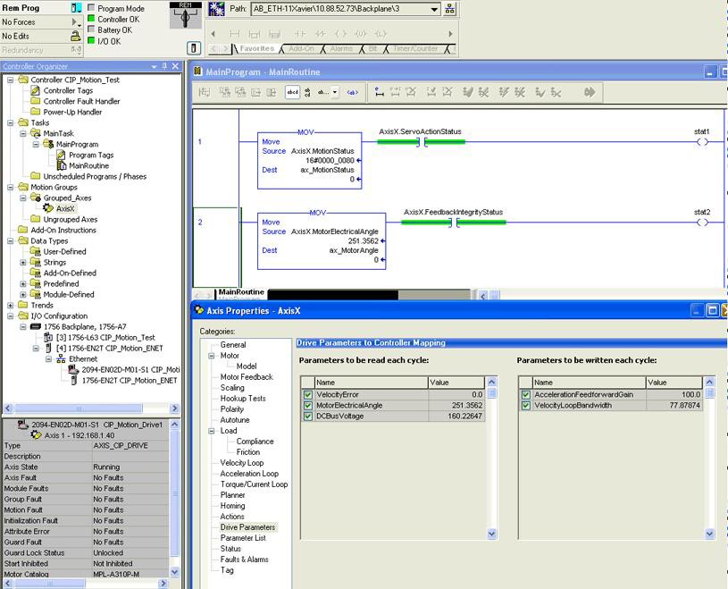 Cyclic Drive Parameters List