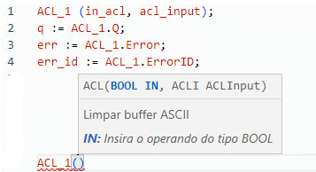 Exemplo de texto estruturado ACL