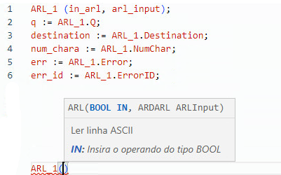 Exemplo de texto estruturado ARL