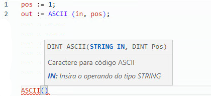 Exemplo de texto estruturado ASCII