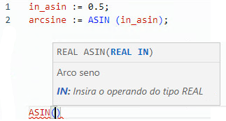 Exemplo de texto estruturado ASIN
