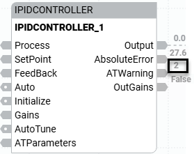O controlador inicia a regulagem automática.Aguarde para que ATWarning se torne 2.
