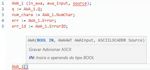 Exemplo de texto estruturado AWA