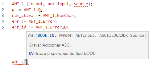 Exemplo de texto estruturado AWT