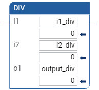 Exemplo de programa de diagrama de ladder DIV