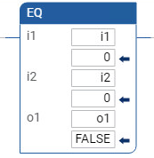 Exemplo de programa de diagrama de ladder EQ
