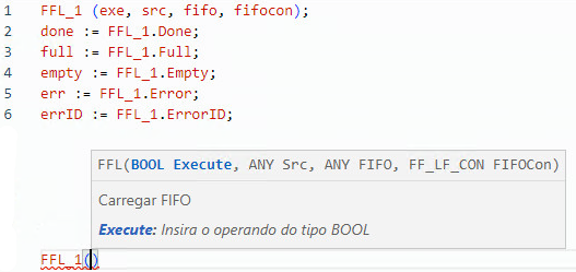 Exemplo de texto estruturado FFL