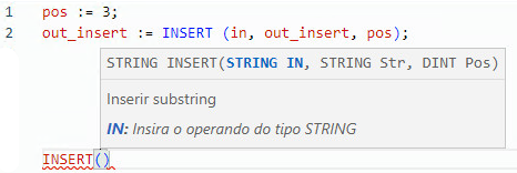 Exemplo de texto estruturado INSERT