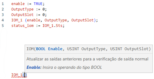Exemplo de texto estruturado IOM