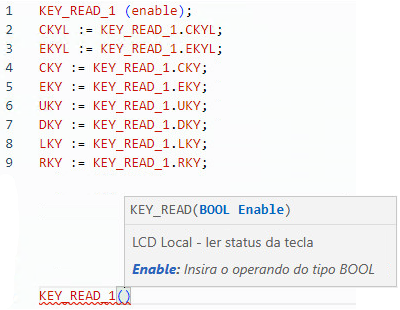 Exemplo de texto estruturado KEY_READ