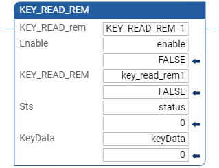 Exemplo de diagrama de ladder KEY_READ_REM