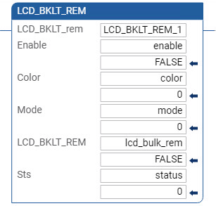 Exemplo de diagrama de ladder LCD_BKLT_REM