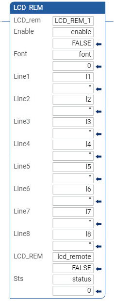 Exemplo de diagrama de ladder LCD_REM