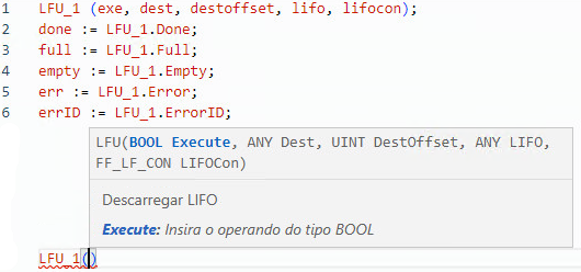 Exemplo de texto estruturado LFU