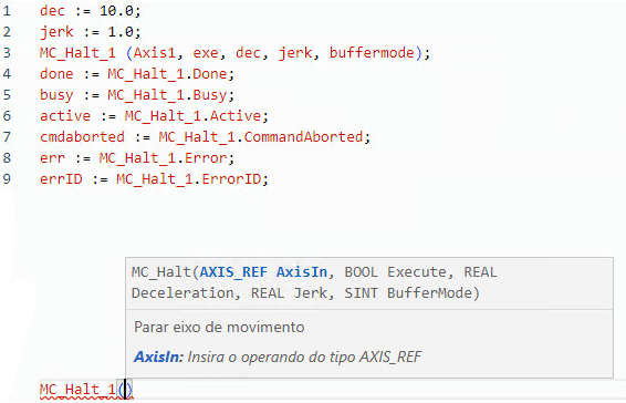 Exemplo de texto estruturado MC_Halt