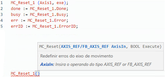 Exemplo de texto estruturado MC_Reset