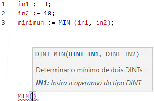 Exemplo de texto estruturado MIN