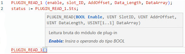 Exemplo de texto estruturado PLUGIN_READ