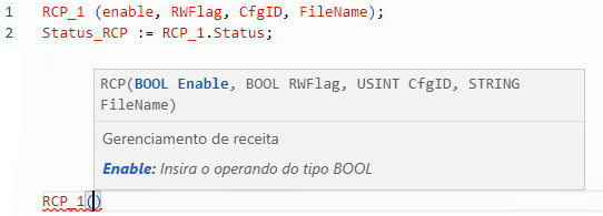 Exemplo de texto estruturado RCP