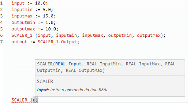 Exemplo de texto estruturado SCALER
