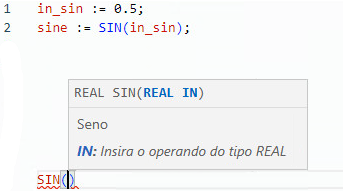 Exemplo de texto estruturado SIN