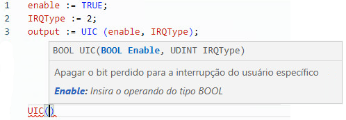 Exemplo de texto estruturado UIC