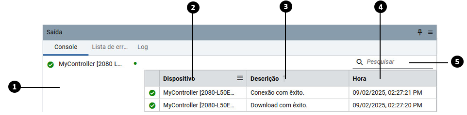 Painel Saída com legendas
