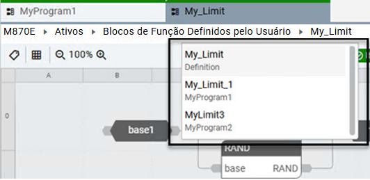 Lista de instâncias de UDFB/UDF