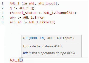Exemplo de texto estruturado AHL