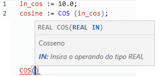 Exemplo de texto estruturado COS