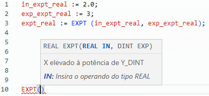 Exemplo de texto estruturado EXPT_REAL