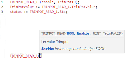 Exemplo de texto estruturado TRIMPOT