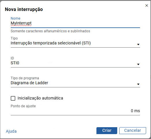 Interrup&ccedil;&atilde;o STI