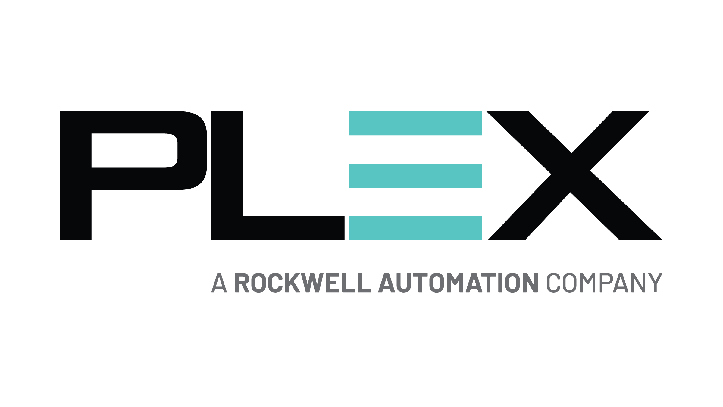 Plex Rockwell Automation logo in mixed colors of black and green