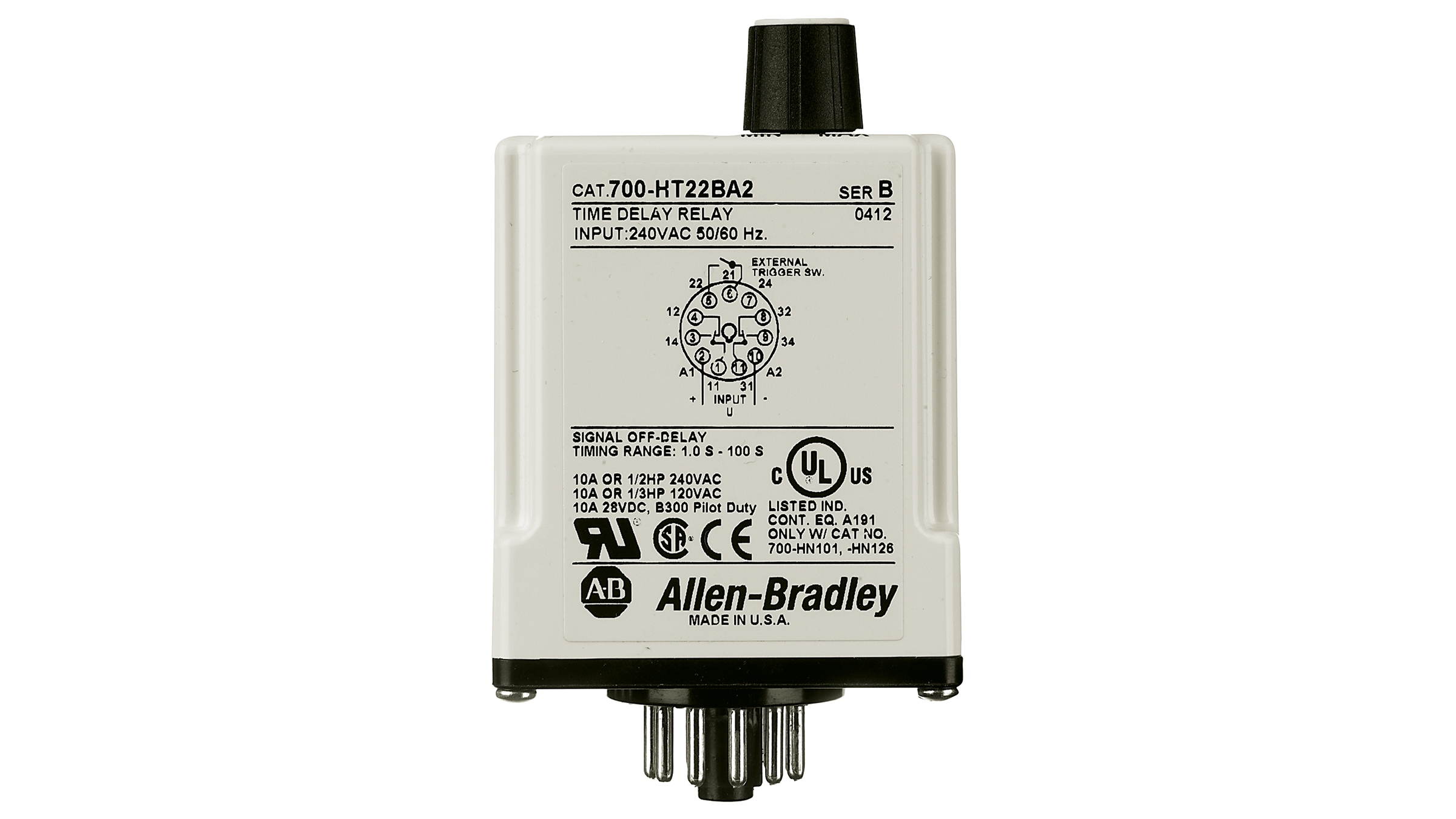 ALLEN BRADLEY Bulletin 700-PC00 Ser. E Relay Accesory Made in USA 製造、工場用