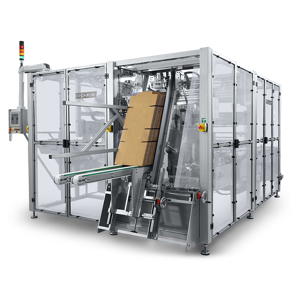 Combimatic Tray- and Wrap-around Case Packer. Packing Case Upper Tray. Www machine