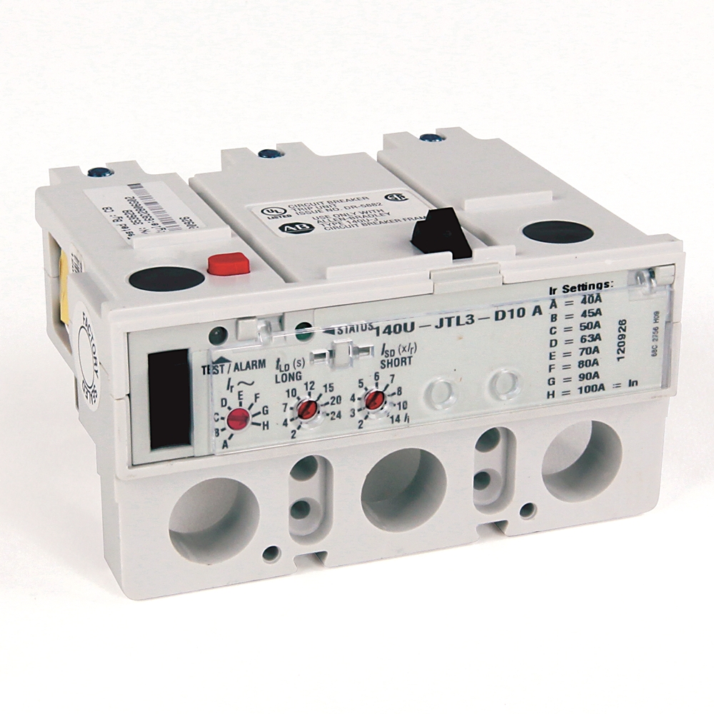 Product image for Allen Bradley 140U-JTL3-D10 100 Amp IEC Molded Case Circuit Breaker Trip Unit